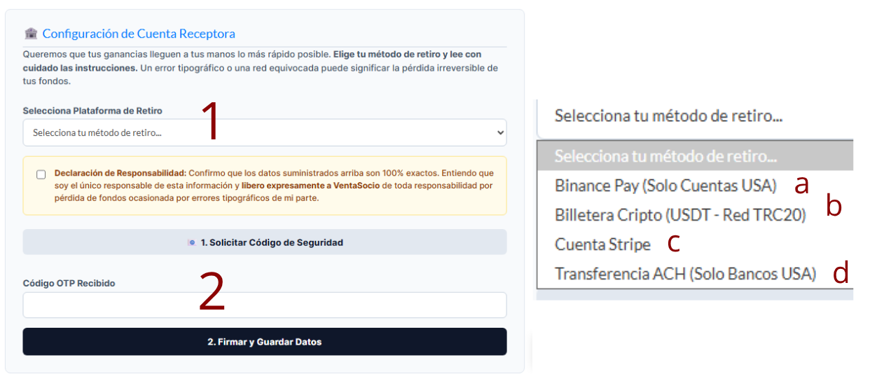 Cuenta Receptora